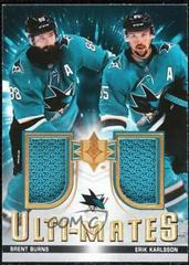 Brent Burns, Erik Karlsson [Patch] #UTM-BK Hockey Cards 2021 Ultimate Collection Ulti Mates Jersey Prices