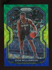 Zion Williamson [Choice Blue, Yellow, Green Prizm] Basketball Cards 2020 Panini Prizm Prices