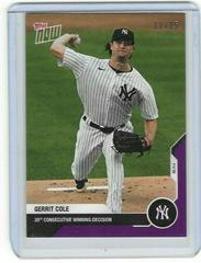 Gerrit Cole [Purple] Baseball Cards 2020 Topps Now Prices