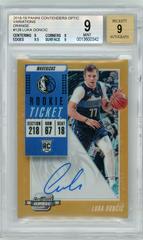 Luka Doncic [Dribbling Autograph Orange] Basketball Cards 2018 Panini Contenders Optic Prices