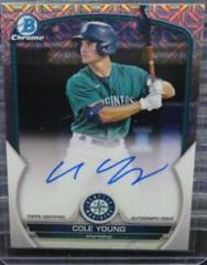 Cole Young #BMA-CY Baseball Cards 2023 Bowman Chrome Prospect Mega Box Autographs Prices