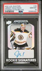 Jeremy Swayman #SORS-JS Hockey Cards 2021 Upper Deck Ovation Standing Rookie Signatures Prices
