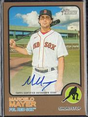 Marcelo Mayer [Gold] Baseball Cards 2022 Topps Heritage Minor League Real One Autographs Prices