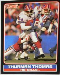 Thurman Thomas Football Cards 1990 Panini Score Young Superstars Prices