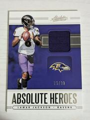 Lamar Jackson #AH-12 Football Cards 2020 Panini Absolute Heroes Memorabilia Prices