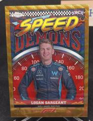 Logan Sargeant [Gold Wave Refractor] #SD-LS Racing Cards 2023 Topps Chrome Formula 1 Speed Demons Prices