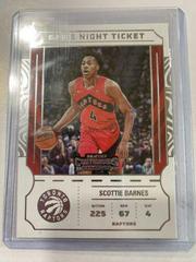 Scottie Barnes #14 Basketball Cards 2022 Panini Contenders Game Night Ticket Prices