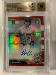 Pete Alonso [Red Refractor] #CRA-PA Baseball Cards 2019 Bowman Chrome Rookie Autographs Prices