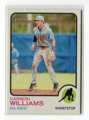 Carson Williams [Flip Stock] #20 Baseball Cards 2022 Topps Heritage Minor League Prices