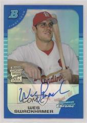 Wes Swackhamer [Autograph Blue Refractor] #335 Baseball Cards 2005 Bowman Chrome Prices