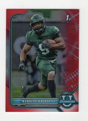 Kenneth Walker III [Red] #82 Football Cards 2021 Bowman University Prices