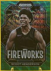 Scoot Henderson [Green Shimmer] #3 Basketball Cards 2023 Panini Prizm Draft Picks Fireworks Prices