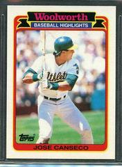 Jose Canseco Baseball Cards 1989 Topps Woolworth Baseball Highlights Prices
