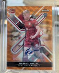 Gabriel Vidovic [Orange Wave] #BCA-GVI Soccer Cards 2021 Topps Finest Bundesliga Autographs Prices