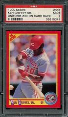 Ken Griffey Sr. [Uniform #30 on Card Back] Baseball Cards 1990 Score Prices