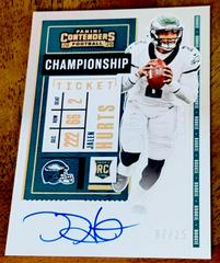 Jalen Hurts [Team Helmet Autograph Championship] #122 Football Cards 2020 Panini Contenders Prices