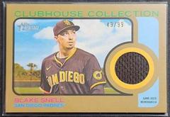 Blake Snell [Gold] #CCR-BS Baseball Cards 2022 Topps Heritage Clubhouse Collection Relics Prices