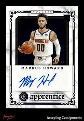 Markus Howard [Blue] #APR-MHO Basketball Cards 2020 Panini Chronicles Apprentice Signatures Prices