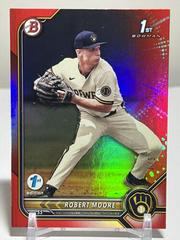 Robert Moore [Red] #BD-131 Baseball Cards 2022 Bowman Draft 1st Edition Prices
