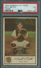 Matt Batts Baseball Cards 1953 Glendale Hot Dogs Tigers Prices