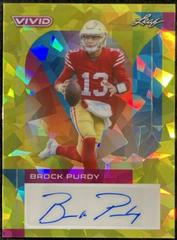Brock Purdy [Prismatic Yellow] #BA-BP1 Football Cards 2023 Leaf Vivid Autographs Prices