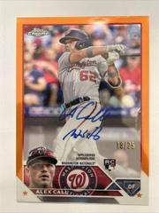 Alex Call [Orange] Baseball Cards 2023 Topps Chrome Rookie Autographs Prices