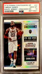 LeBron James [White Jersey Cracked Ice] Basketball Cards 2018 Panini Contenders Draft Picks Prices