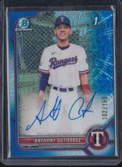 Anthony Gutierrez [HTA Choice Refractor] #CPA-AG Baseball Cards 2022 Bowman Chrome Prospect Autographs Prices