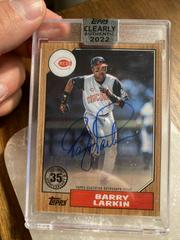Barry Larkin [Orange] Baseball Cards 2022 Topps Clearly Authentic 1987 Autographs Prices