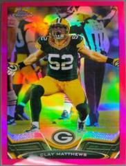 Clay Matthews [Helmet Pink Refractor] Football Cards 2013 Topps Chrome Prices