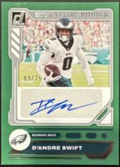 D'Andre Swift [Green] Football Cards 2023 Panini Donruss Signature Marks Prices