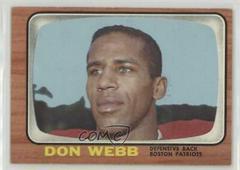 Don Webb #13 Football Cards 1966 Topps Prices