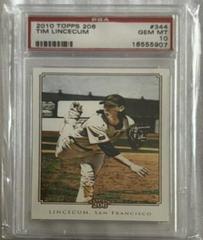 Tim Lincecum #344 Baseball Cards 2010 Topps 206 Prices