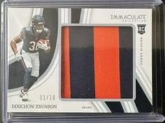 Roschon Johnson #30 Football Cards 2023 Panini Immaculate Rookie Patch Prices
