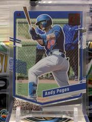 Andy Pages [Red] #22 Baseball Cards 2023 Panini Chronicles Clearly Donruss Prices
