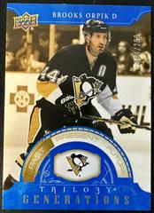 Brooks Orpik [Blue] #TG-15A Hockey Cards 2022 Upper Deck Trilogy Generations Prices