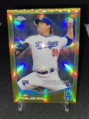 Hyun Jin Ryu [Gold Refractor] #MB-51 Baseball Cards 2013 Topps Chrome Update Prices