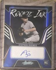 Stephen Ridings [Spectrum Blue] Baseball Cards 2022 Panini Absolute Rookie Ink Autographs Prices
