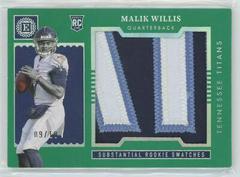 Malik Willis [Emerald] #SS-2 Football Cards 2022 Panini Encased Substantial Rookie Swatches Prices