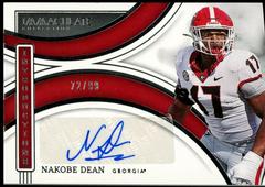 Nakobe Dean #II-NDE Football Cards 2022 Panini Immaculate Collegiate Introductions Autographs Prices