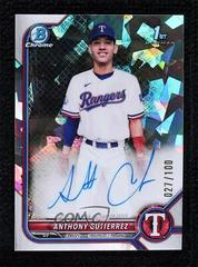 Anthony Gutierrez [Atomic Refractor] #CPA-AG Baseball Cards 2022 Bowman Chrome Prospect Autographs Prices