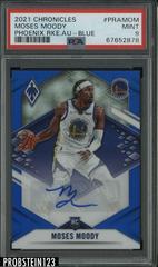 Moses Moody [Blue] #PRA-MOM Basketball Cards 2021 Panini Chronicles Phoenix Rookie Autographs Prices