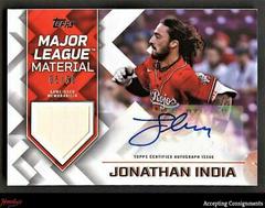 Jonathan India #MLMA-JI Baseball Cards 2022 Topps Major League Material Autographs Prices