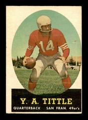 Y.A. Tittle #86 Football Cards 1958 Topps Prices