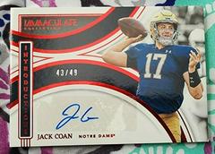 Jack Coan [Ruby] #II-JCO Football Cards 2022 Panini Immaculate Collegiate Introductions Autographs Prices