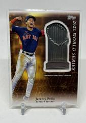 Jeremy Pena Baseball Cards 2023 Topps Update Commemorative World Series Trophy Medallion Prices