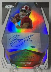 Bryce Young #PKA-BY Football Cards 2023 Sage Peak Performance Autographs Prices