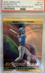 Bo Bichette [Spectrum Gold] Baseball Cards 2022 Panini Absolute Extreme Team Prices