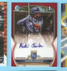 Austin Charles [Red] Baseball Cards 2023 Bowman Chrome Prospect Autographs Prices