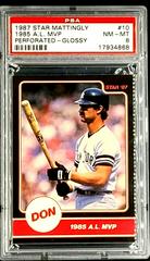 1985 A. L. MVP [Perforated Glossy] Baseball Cards 1987 Star Mattingly Prices
